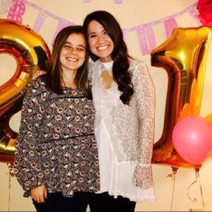 Free people white lace top